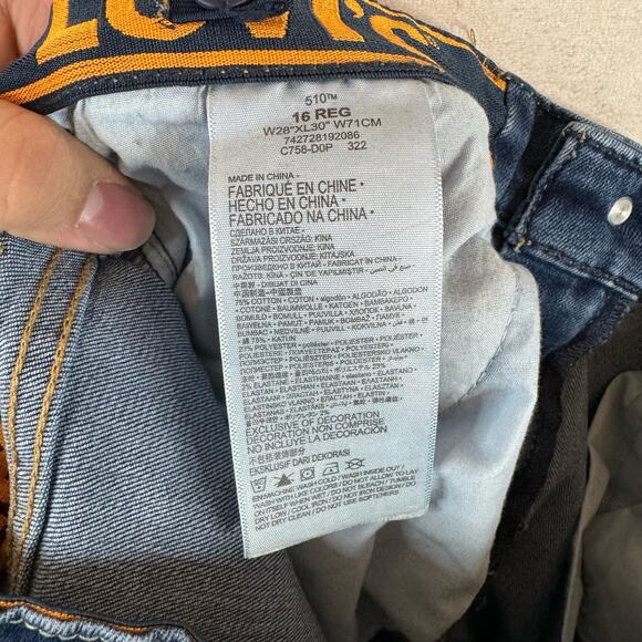 Levi Strauss & Co 510 Medium Wash Skinny Fit 365 Performance Jeans Size 28x30 - Picture 9 of 9